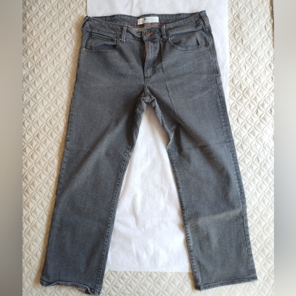 Lee Modern Series L342 Mens Gray Straight Leg Stretch Denim 36x30